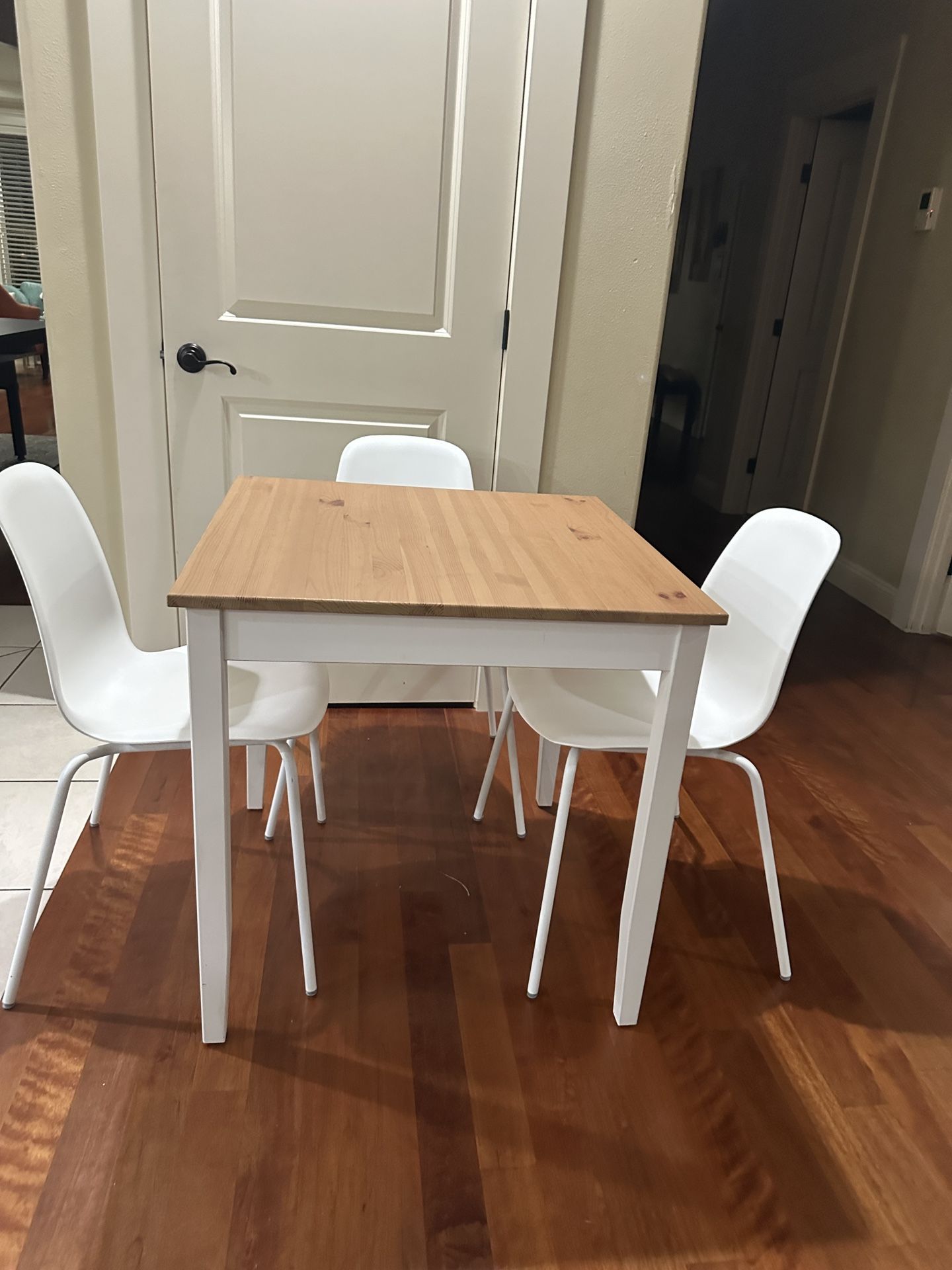 Ikea 2 Tone Dining Table and 3 Chairs