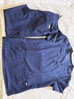 Navy Blue Small Figs Scrub