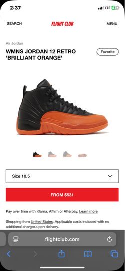 Air Jordan 12 Retro Brilliant Orange Women's
