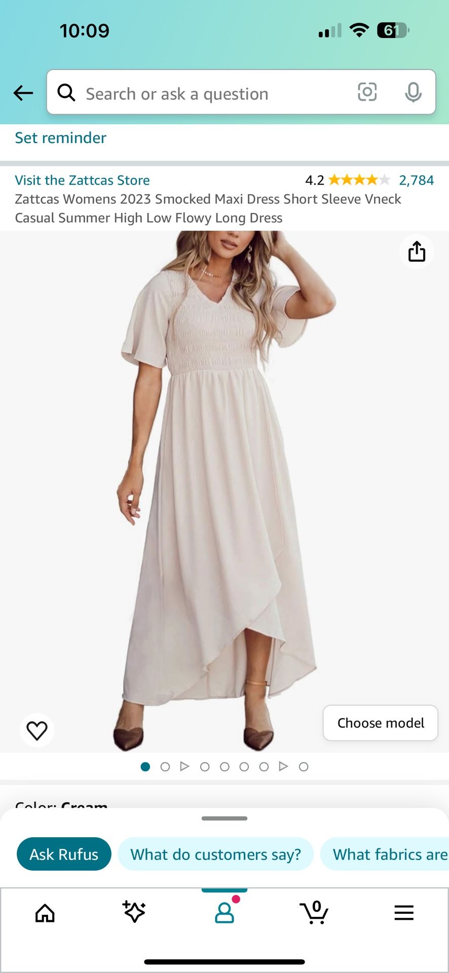 Cream Maxi Dress For Women 