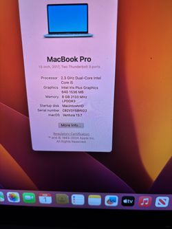 2017 MacBook Pro 15 Inch 