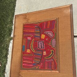 Antique Quilt Frame Kuna Mola Vintage 