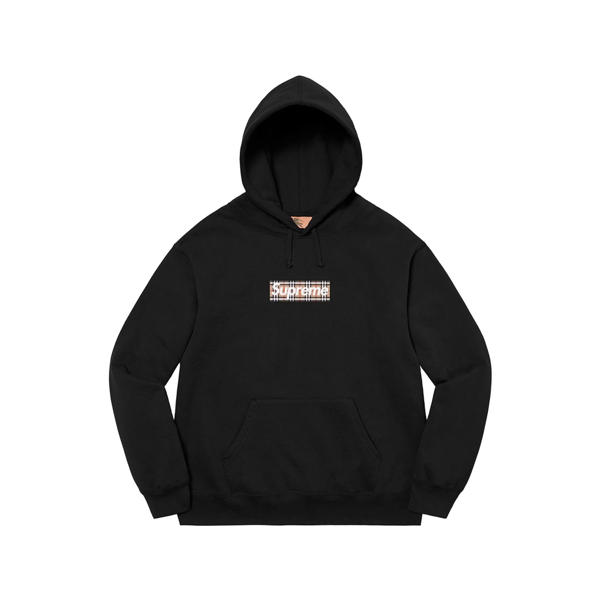 New Supreme Burberry Box Logo Hoodie