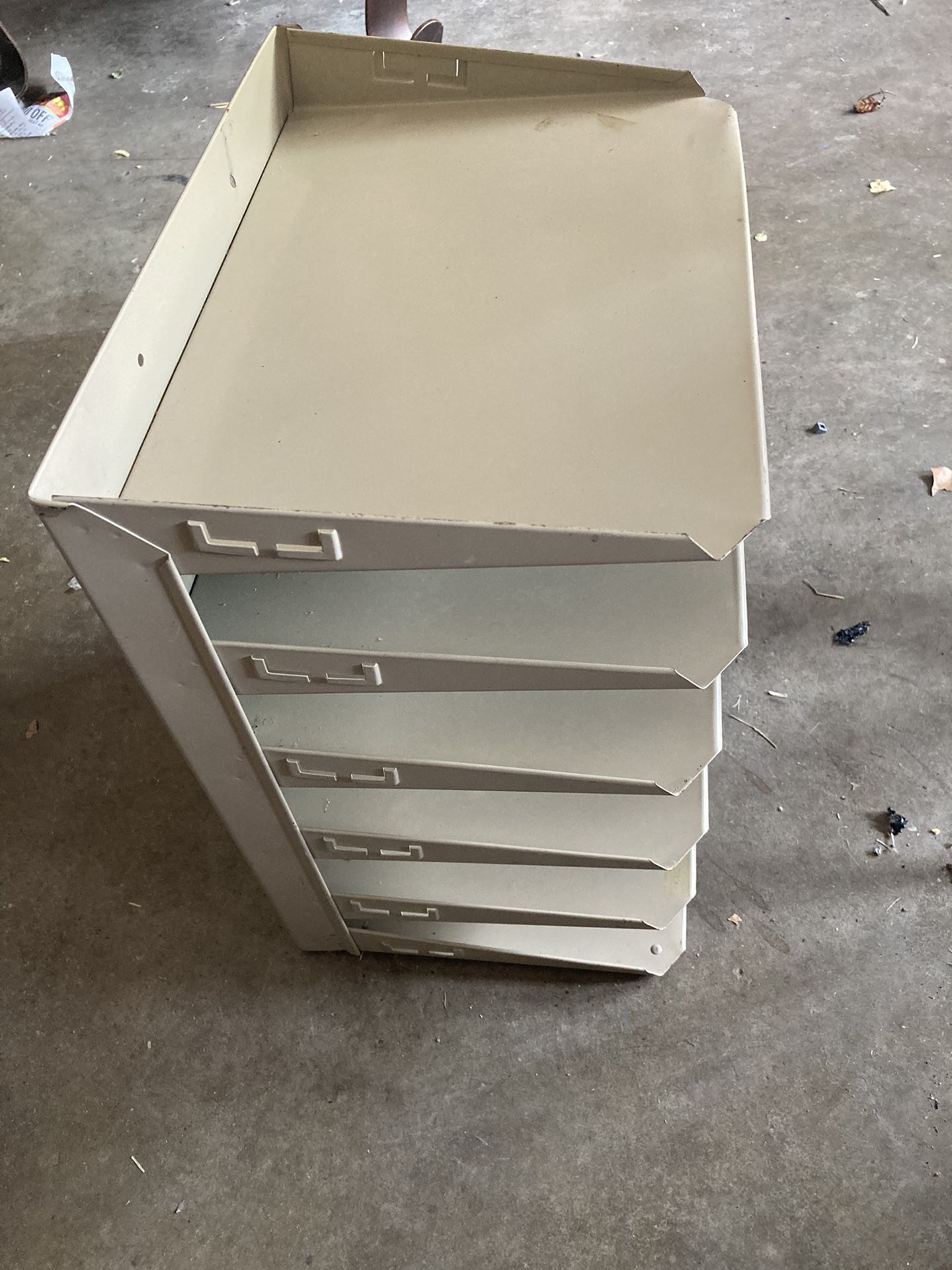 Vintage Metal Desk File Organizer Holder