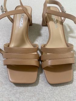 Tan color heels/ small heel- size 8