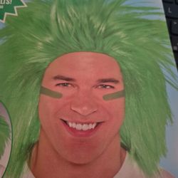 Green Crazy Wig, Kids & Adults, NEW