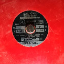 Fire Alarm Bell, Kidde, 81db, 24VDC,  NEW