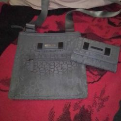 Grey Calvin Klein Crossbody Purse 