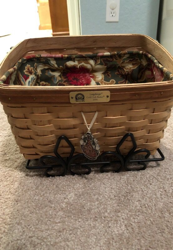 Longaberger basket with holder