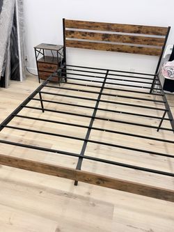 queen bed with 1 night stand