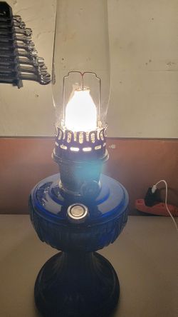 Cobalt Blur Lincoln Drape Aladdin Lamp