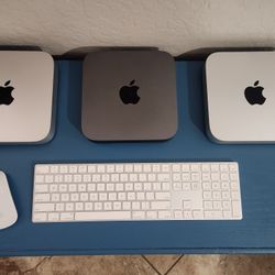 (3) Apple Mac Minis With Magic Apple Keyboard and Mouse