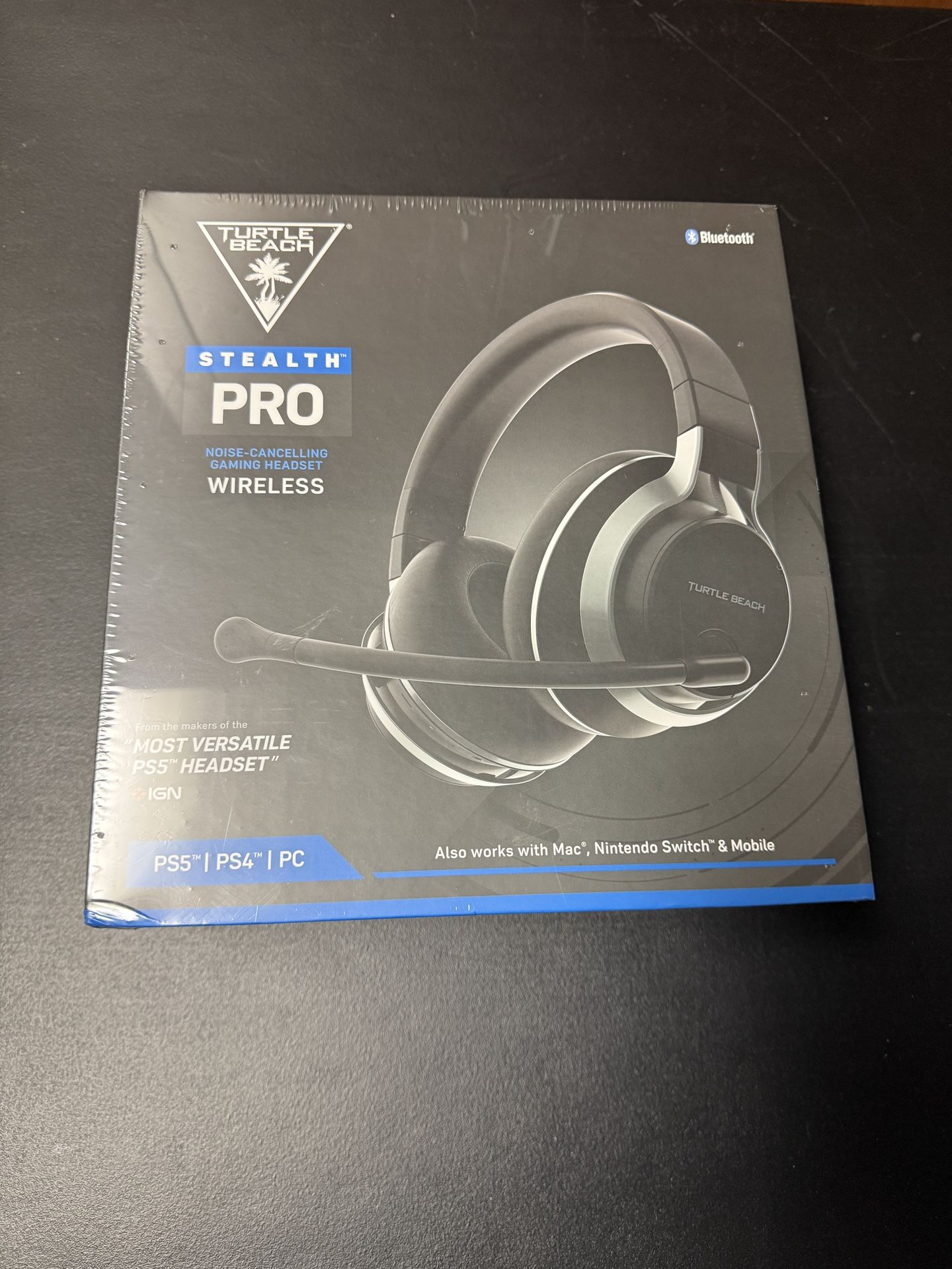 Turtle Beach Stealth Pro Wireless Gaming Headset for PlayStation: Built-In Microphone, Noise Canceling, Adjustable Headband New Sealed
