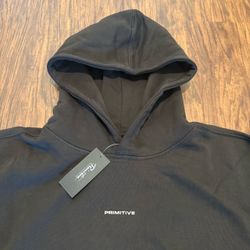 Primitive black heavyweight hoodie with mini logo