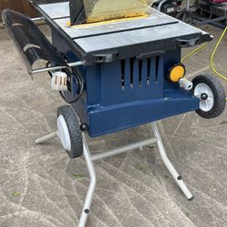 10" TABLE SAW WITH WHEEL STAND