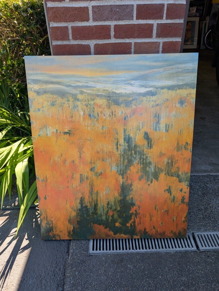 "Late Autumn" Painting On Canvas By Teruko Wilde