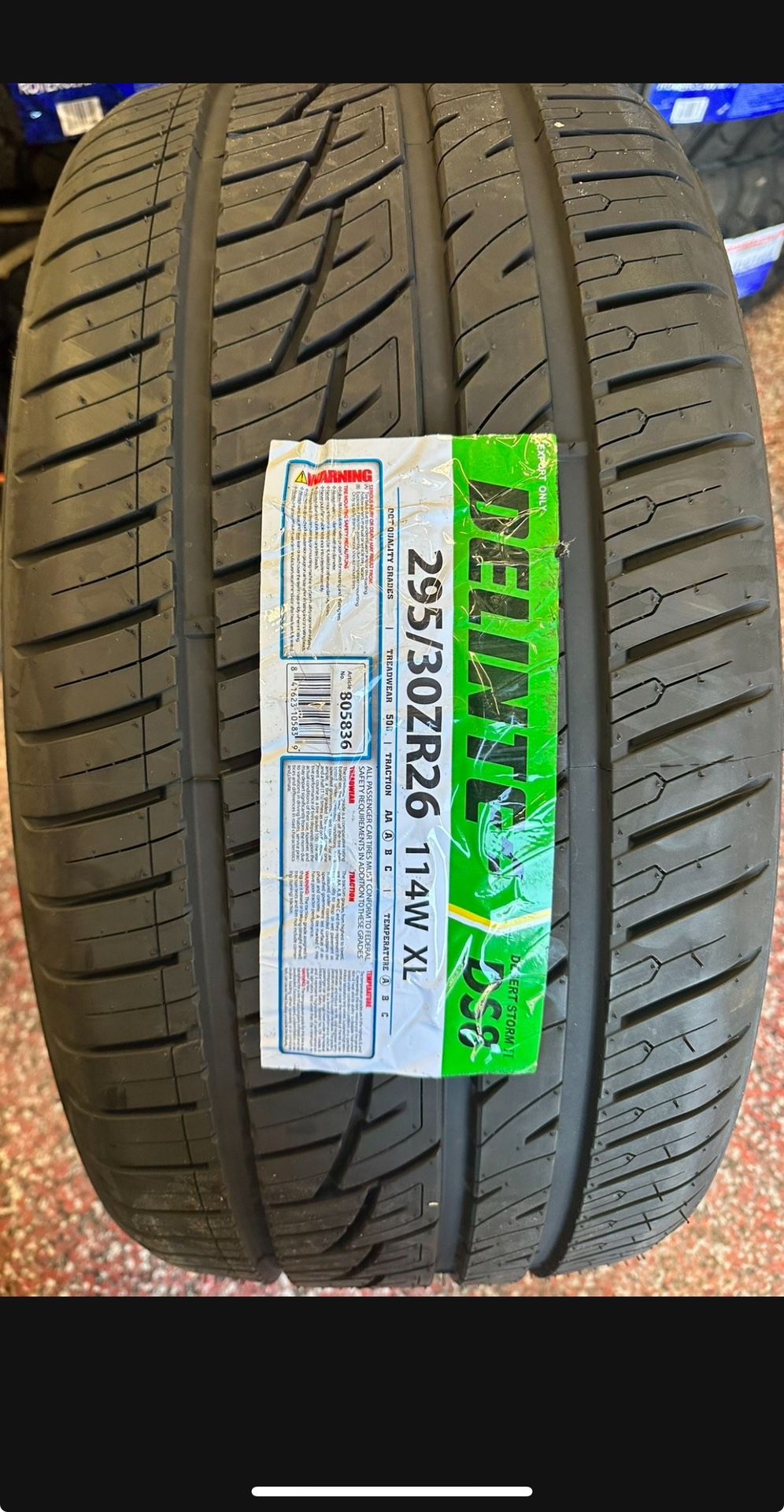 DELINTE DS8 295/30R26 $138 NEW 50K WARRANTY 295/30/26 ALL SEASON 295/30R/26