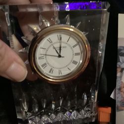 Antique Crystal Clock WATERFIELD CRYSTAL 