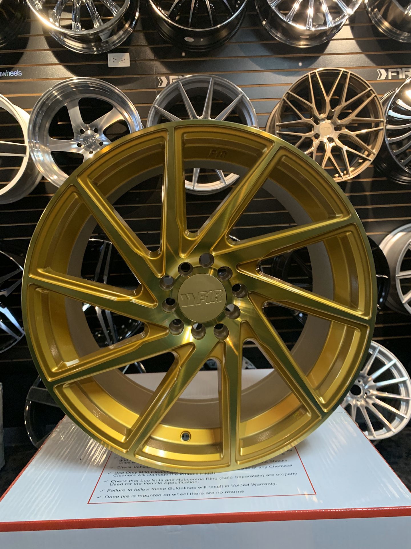 F1r gold rims in stock no credit check financing available only $50 down payment 12 month payment plan