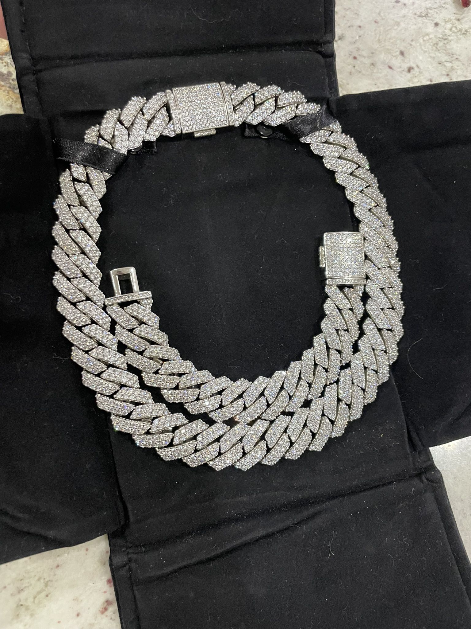 22mm 22inch Stainless Steel Cuban  7in Bracelet