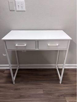 White Desk with Drawers – Computer Desk, Home Office Desk, Study Writing Table