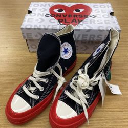 Converse x Chuck 70 HI Comme des Garcons CDG PLAY Mens 5 / Womens 7 NEW
