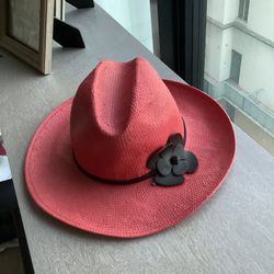 New Very Beautiful Hat In A Lovely Shade With Genuine Leather Trim  Made in Italy