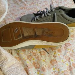 Gray  Gym Shoes Leather