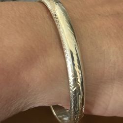 Diamond Cut Sterling Silver Bracelet