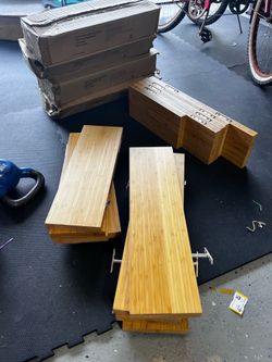 Lot of NEW bamboo floating shelves 20+ various sizes