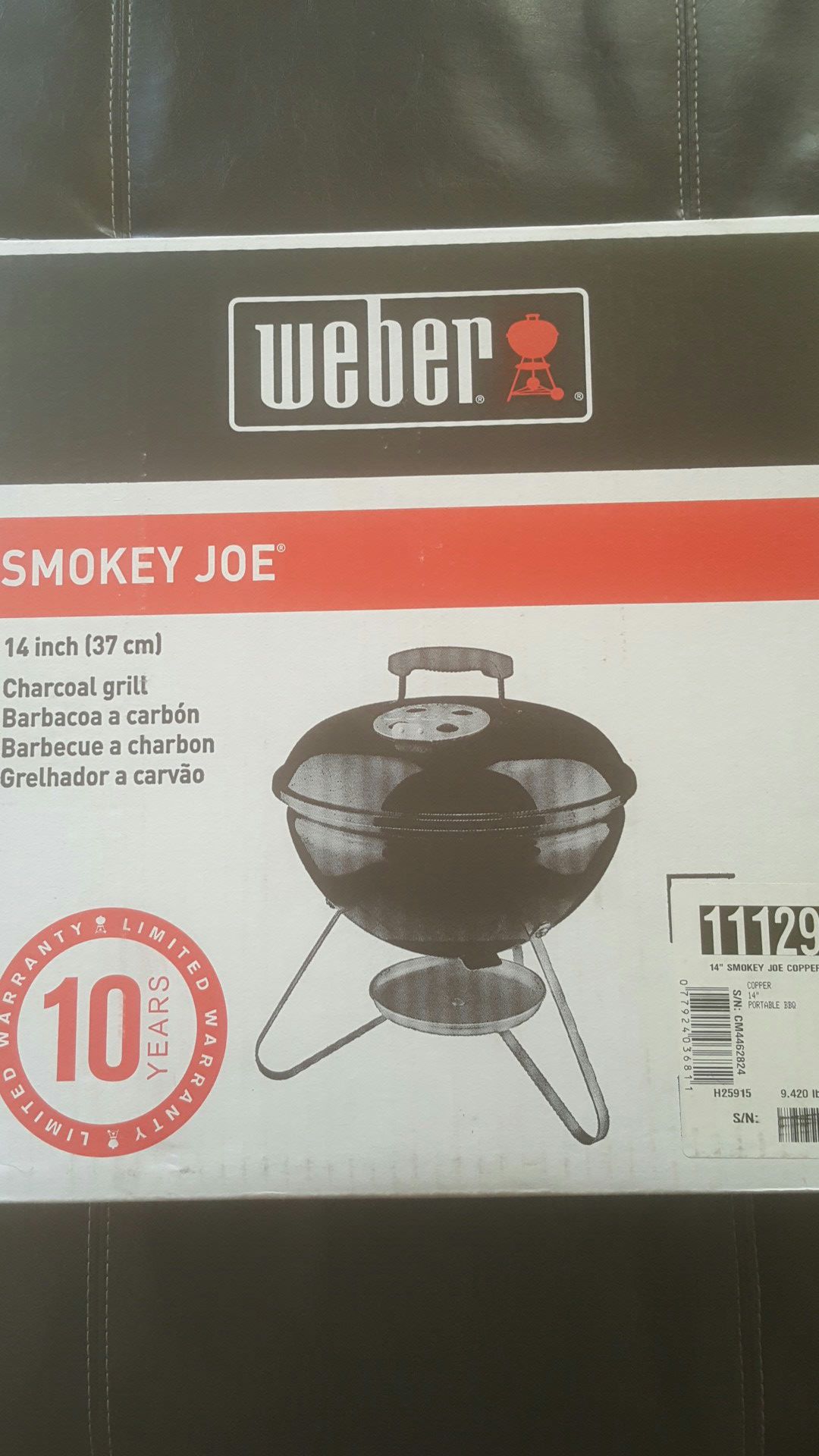 Weber Smokey Joe 14 inch charcoal BBQ Grill
