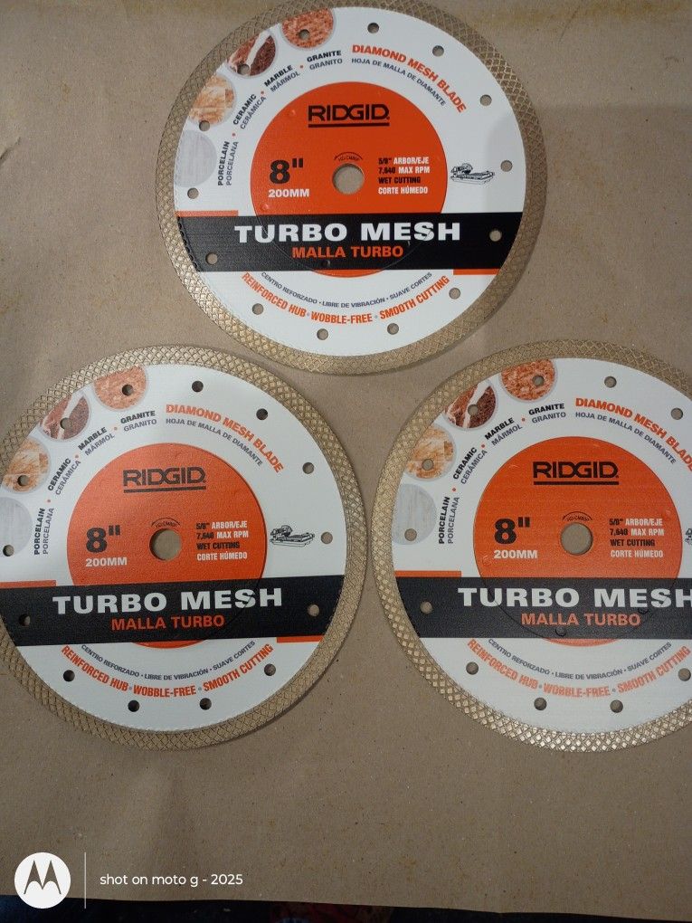RIDGID PORCELAIN CERAMIC MARBLE AND GRANITE DIAMOND BLADES