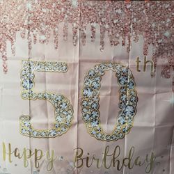 50th Birthday  Banner 3x5