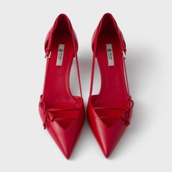 Prada Open-side leather pumps