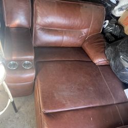 Leather Power Recliners Love Sofa 