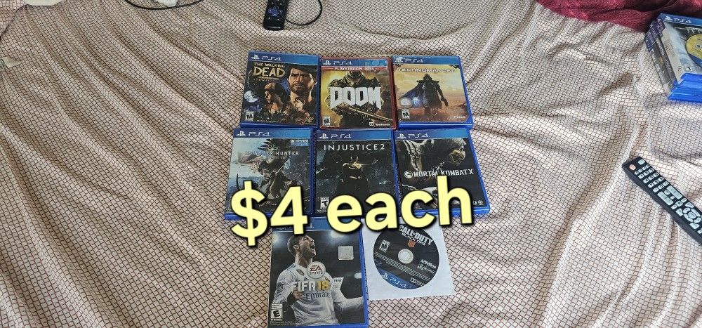 Ps4 Playstation 4 Games $4 Each