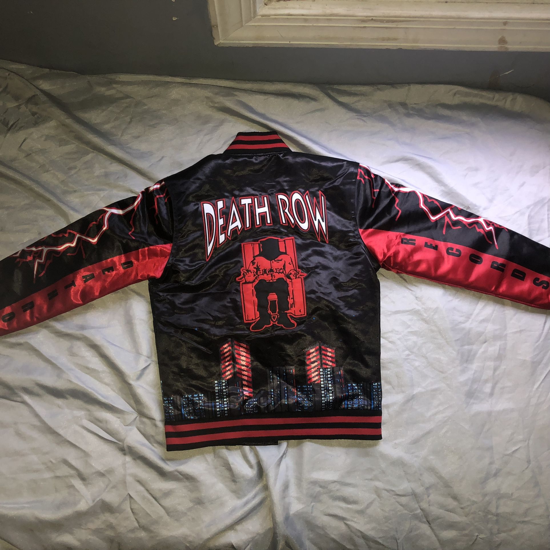 Death Row Bomber Satin Jacket