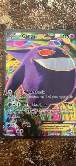 Pokemon TCG Gengar EX Full Art 114/119 Phantom Forces Card