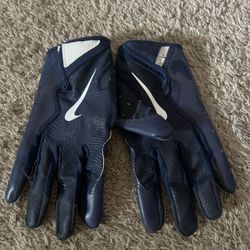 Nike Football Receiver Gloves Navy Blue