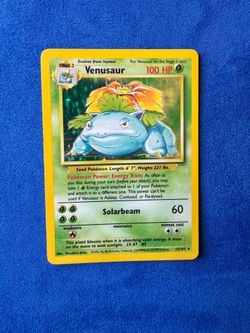 Venusaur 15/102 Holo Rare Base Set Unlimited Pokemon English LP