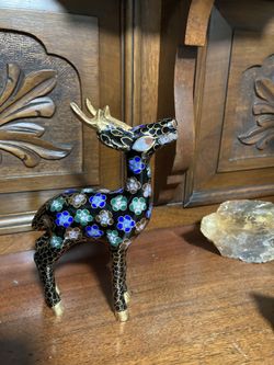 Chinese Cloisonne Deer Figurine