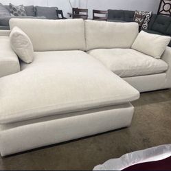 100” Oversized Feather Cloud Sectional Sofa Couch