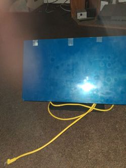Blue Flat Panel TV Screen