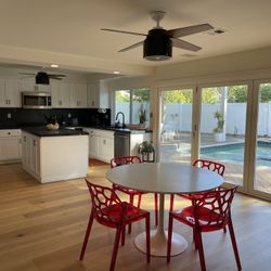 Red Acrylic/Lucite Chairs 