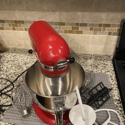 Red Kitchen Aid Mixer