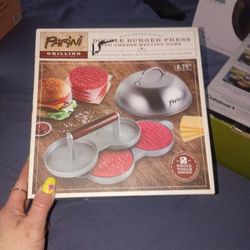 Double Burger And Cheese Melting Dome Grill