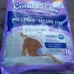 New Hartz Comfitables Cat Diapers Size S