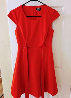 cute orange-ish red dress XS