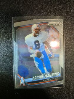 ARCHIE MANNING OILERS PRIZM PANINI NFL SPORTS CARD!