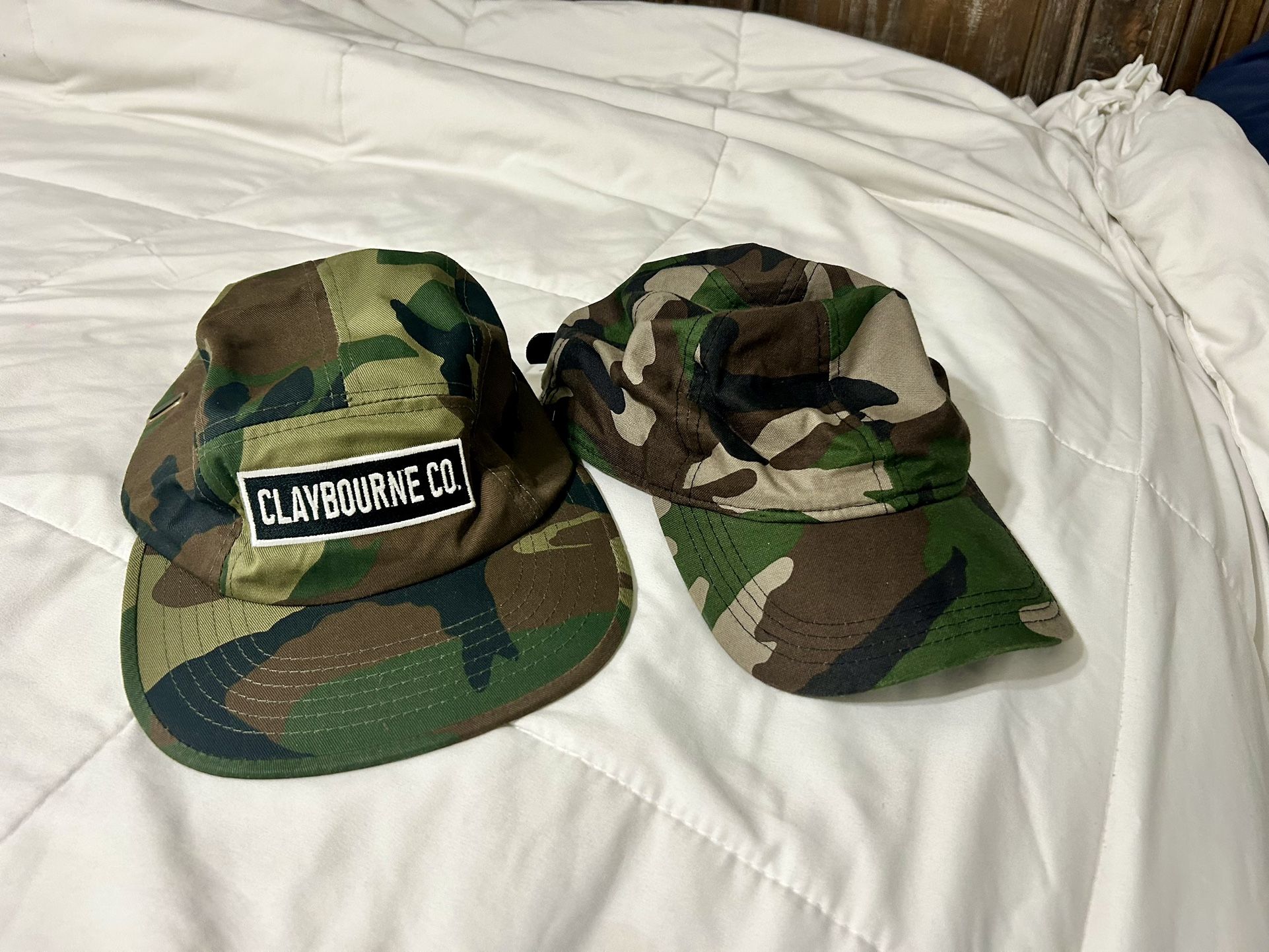 Camo Caps/New Era Barneys New York (NEW) & Claybourne Co. (LIKE NEW).
